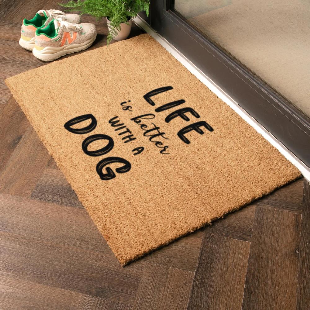 Artsy Doormats Life Is Better With A Dog Doormat (90 X 60cm)