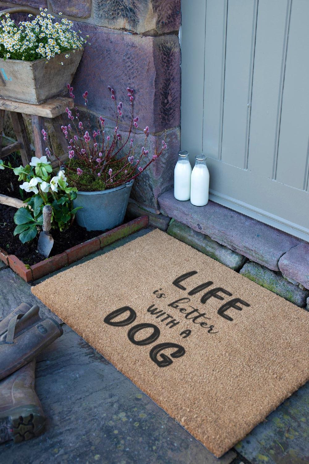 Artsy Doormats Life Is Better With A Dog Doormat (90 X 60cm)