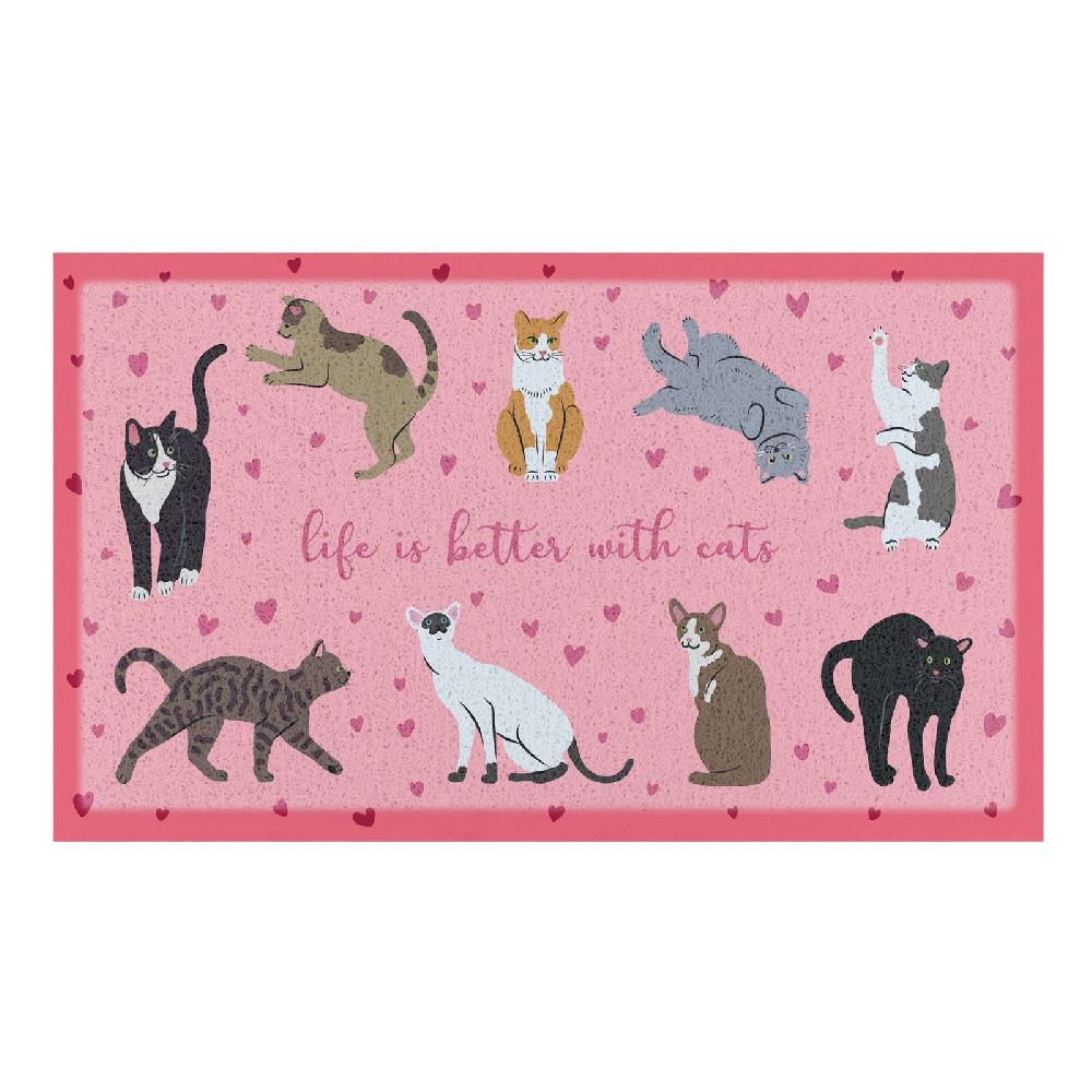Artsy Doormats Life Is Better With Cats Doormat (70 X 40cm)