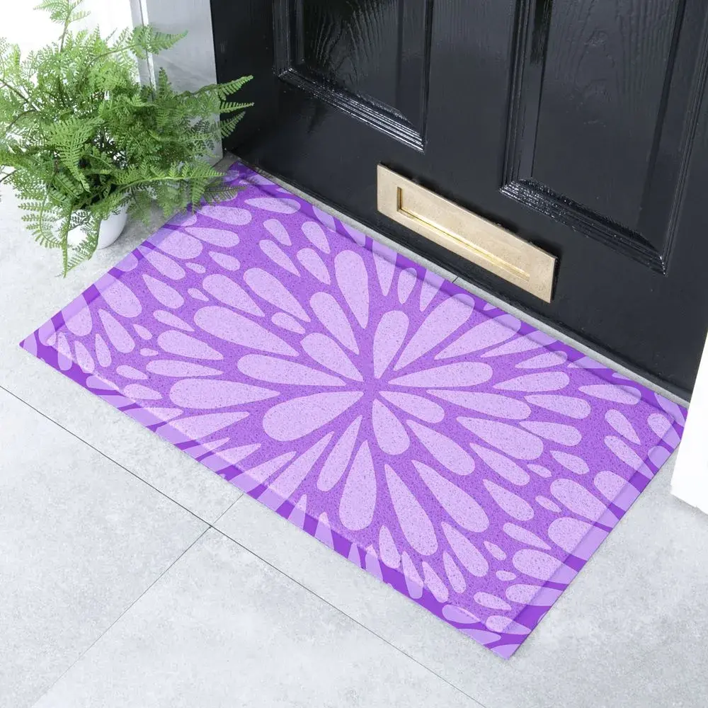artsy doormats Lilac Petal Pattern Indoor & Outdoor Doormat – 70x40cm