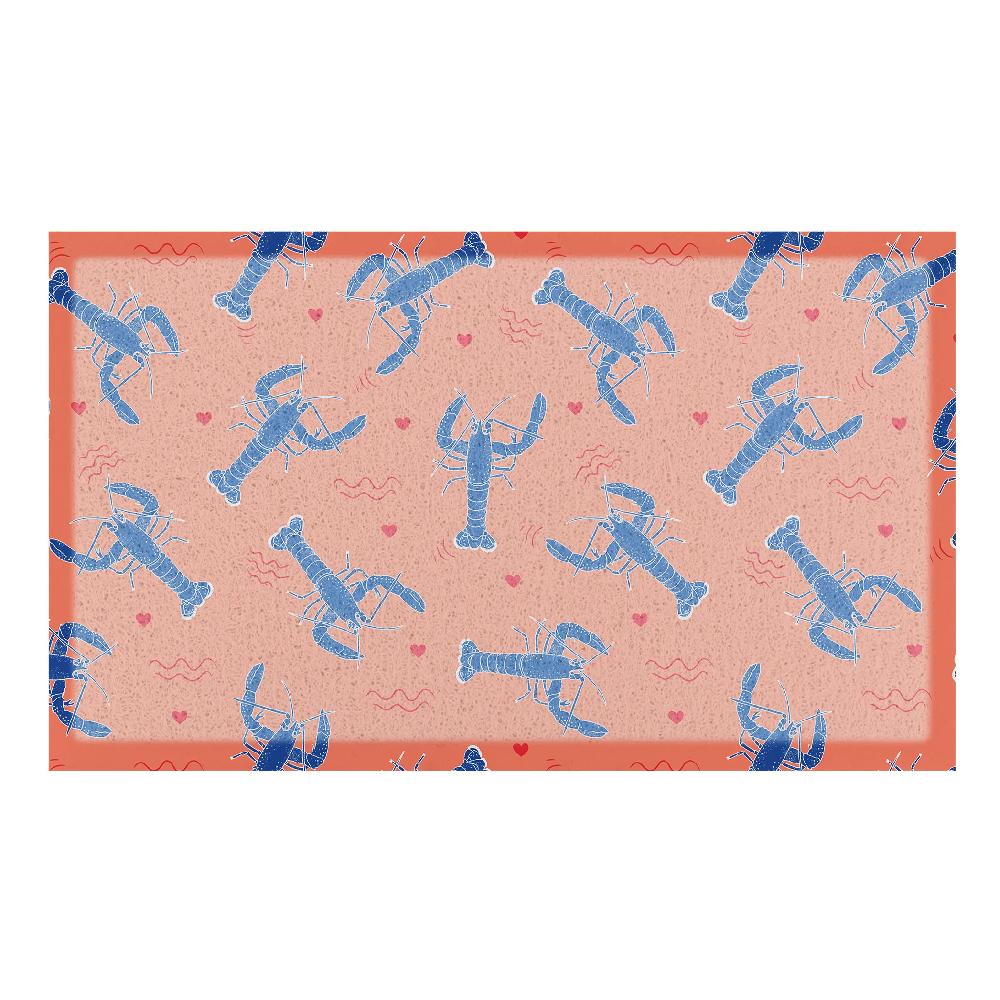 Artsy Doormats Lobster Hearts Doormat X Two Little Sprouts Design