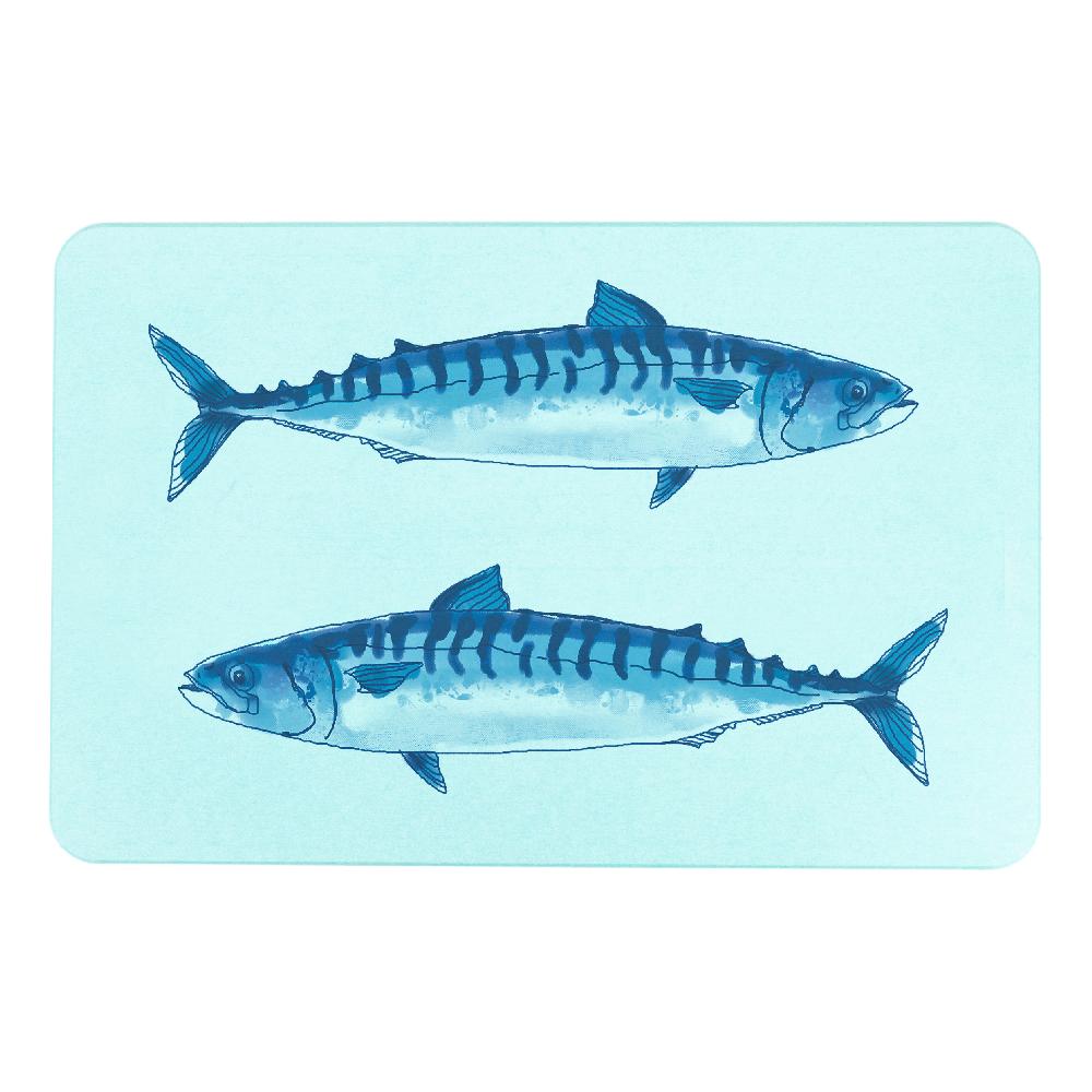 Artsy Doormats Mackerel Blue Non Slip Stone Bath Mat