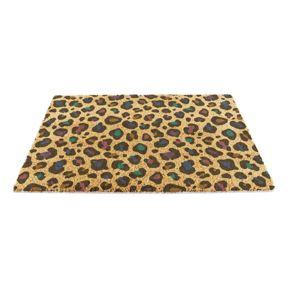 Artsy Doormats Multi Colour Leopard Print Doormat (60 X 40cm)