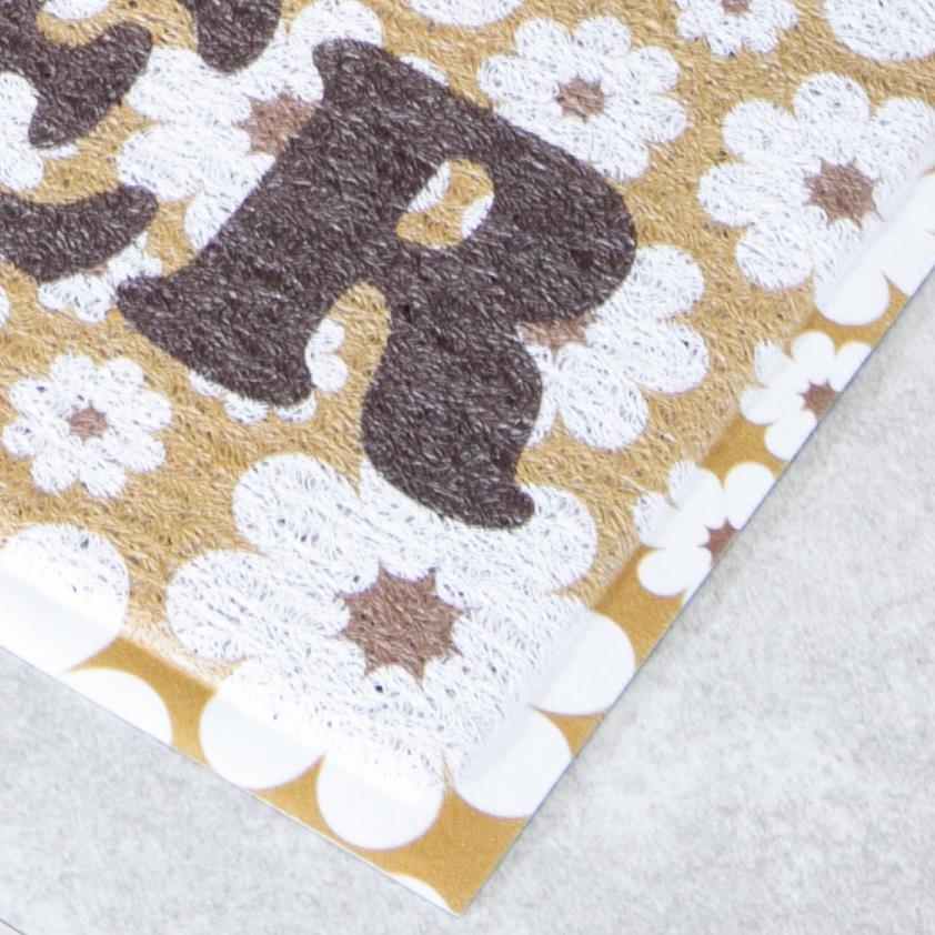 Artsy Doormats Mustard Flower Power Doormat (70 X 40cm)