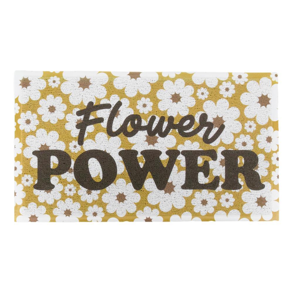 Artsy Doormats Mustard Flower Power Doormat (70 X 40cm)