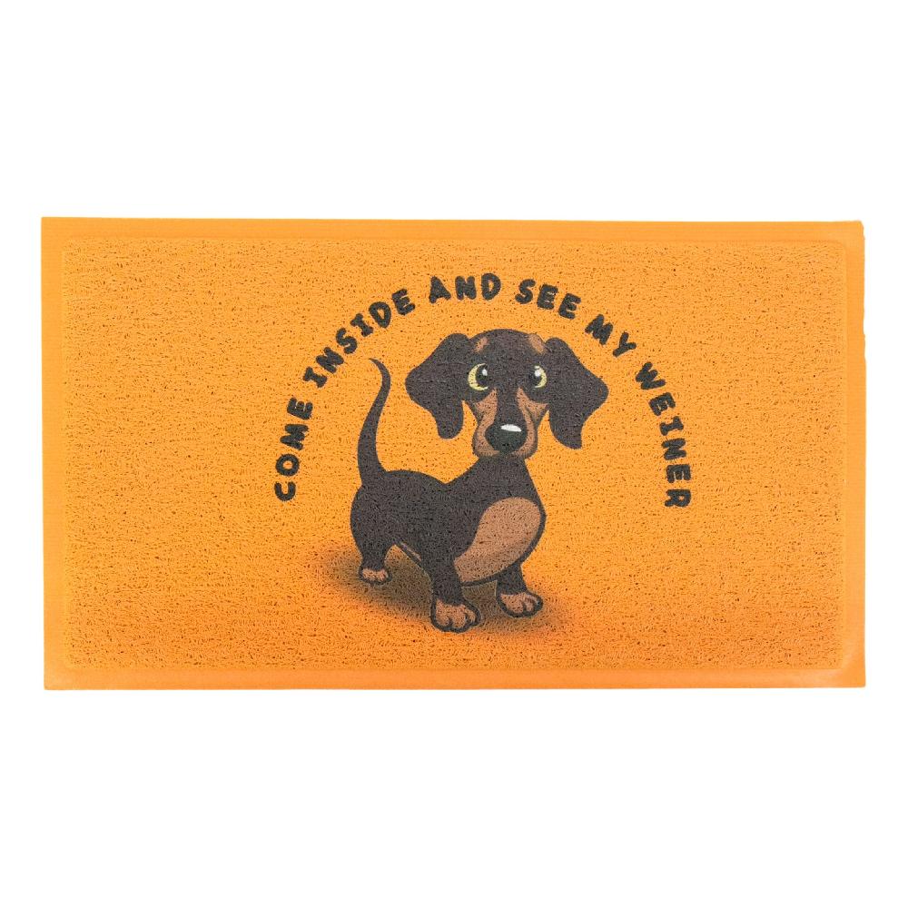 Artsy Doormats Orange Come Inside And See My Weiner Doormat (70 X 40cm)