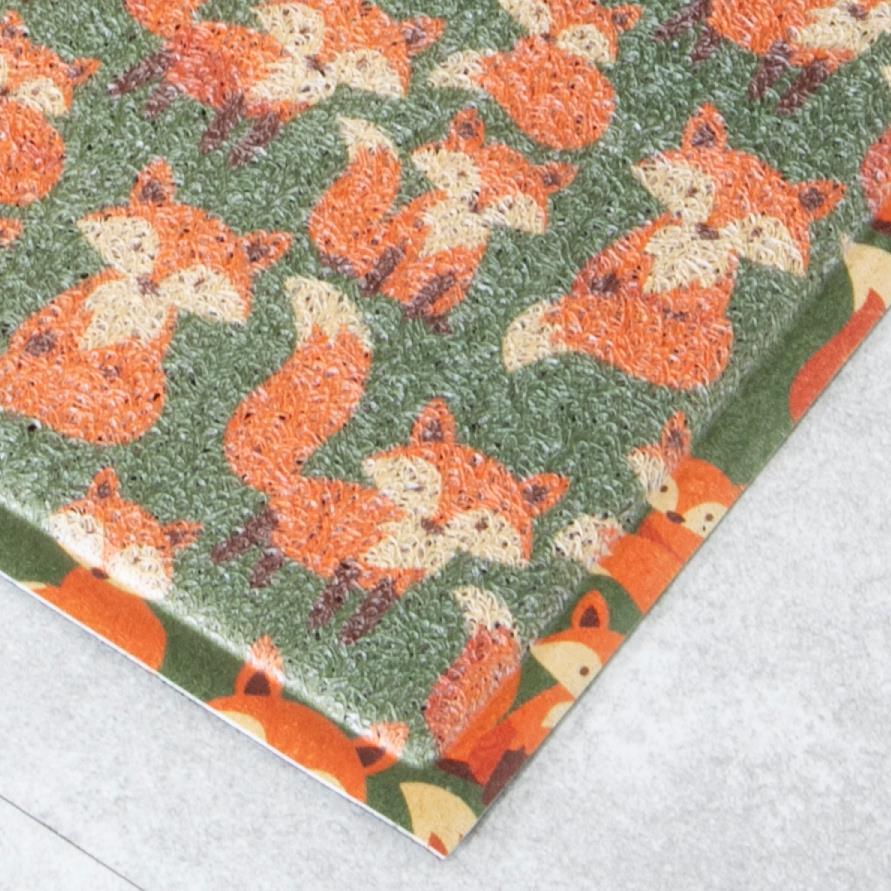 Artsy Doormats Orange Fox Pattern Doormat (70 X 40cm)