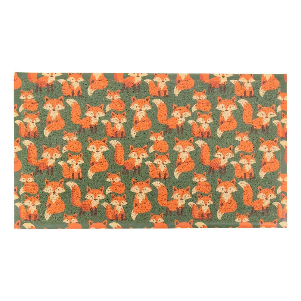 Artsy Doormats Orange Fox Pattern Doormat (70 X 40cm)