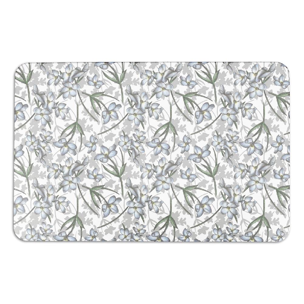 Artsy Doormats Oriental Garden White Non Slip Stone Bath Mat