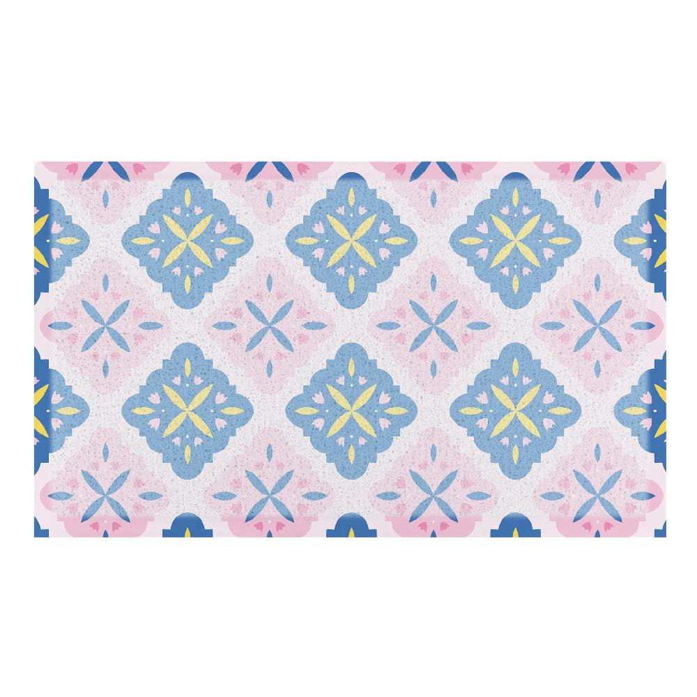 Artsy Doormats Pink Blue Pattern Doormat X Melissa Donne