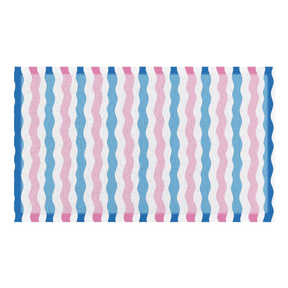 Artsy Doormats Pink Blue Waves Doormat X Melissa Donne