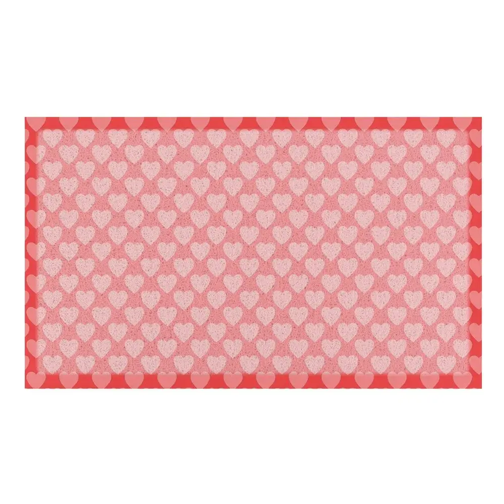 Artsy Doormats Pink Heart Patterned Indoor & Outdoor Doormat – 70x40cm