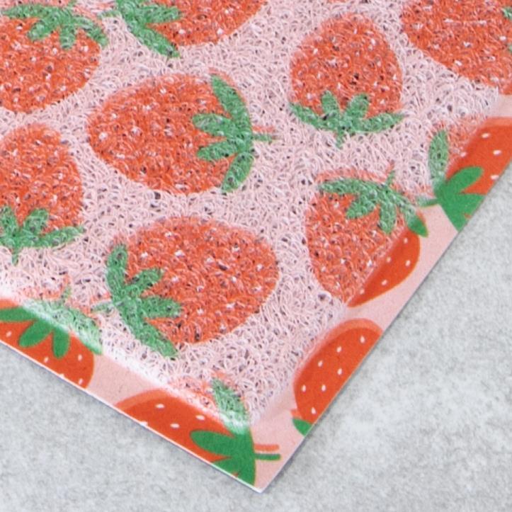 Artsy Doormats Pink Strawberry Pattern Doormat (70 X 40cm)