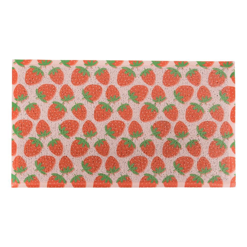 Artsy Doormats Pink Strawberry Pattern Doormat (70 X 40cm)