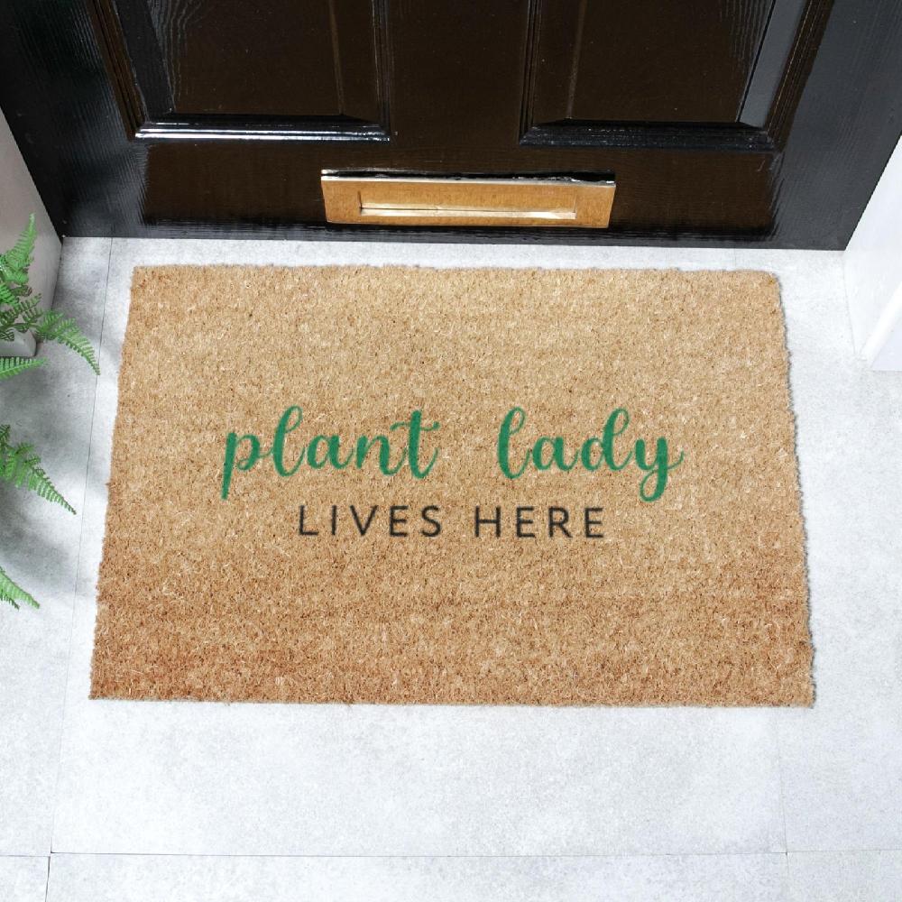artsy doormats Plant Lady Lives Here Doormat (60 x 40cm)