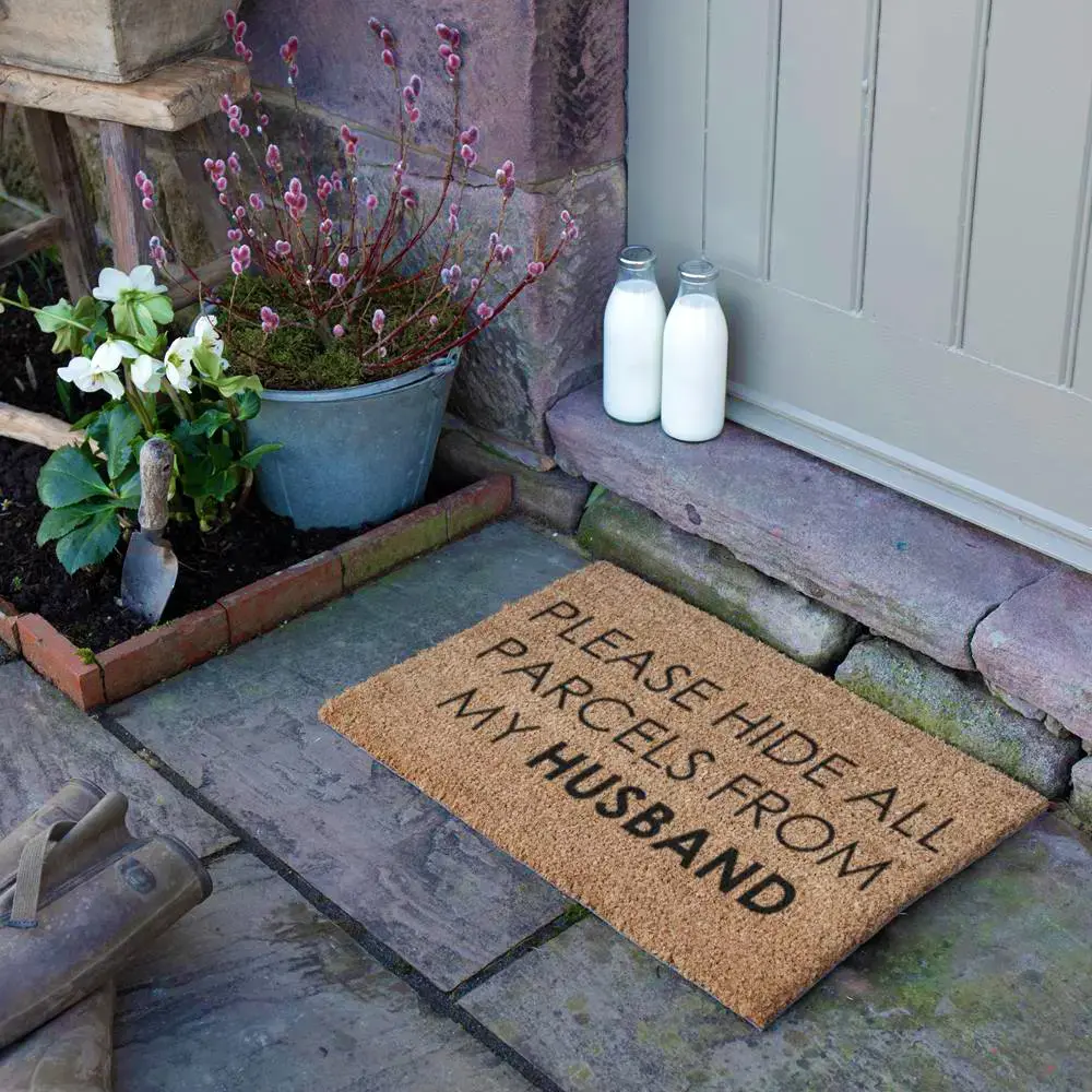 Artsy Doormats Please Hide All Parcels From My Husband Doormat
