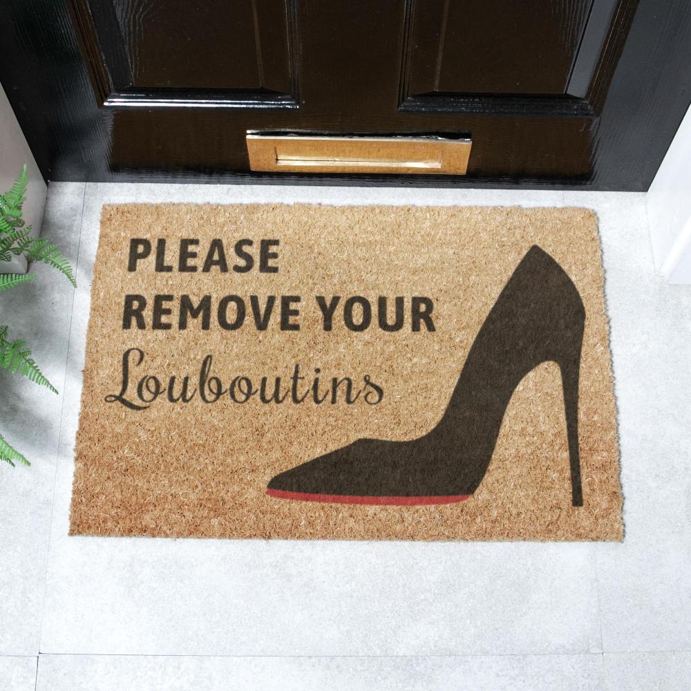 artsy doormats Please Remove Your Louboutins Doormat (60 x 40cm)
