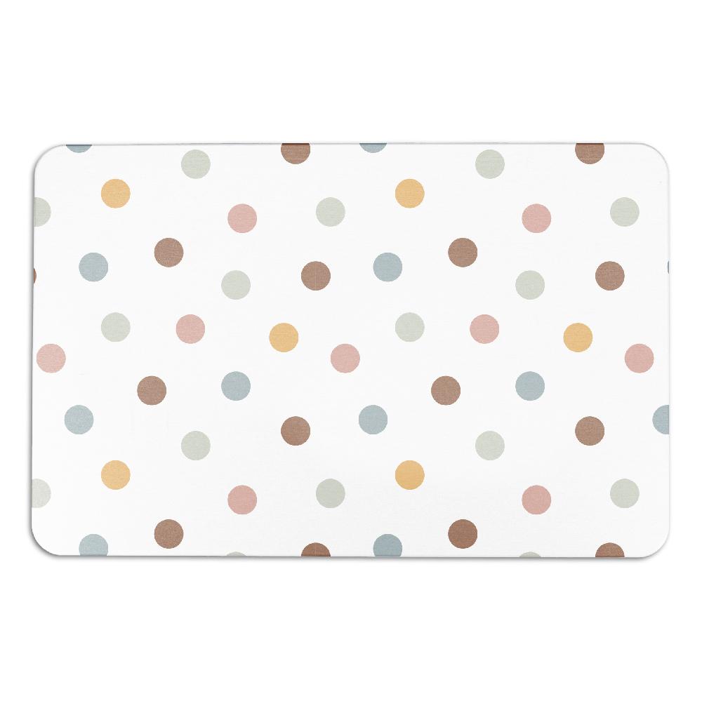 Artsy Doormats Polka Dot White Non Slip Stone Bath Mat