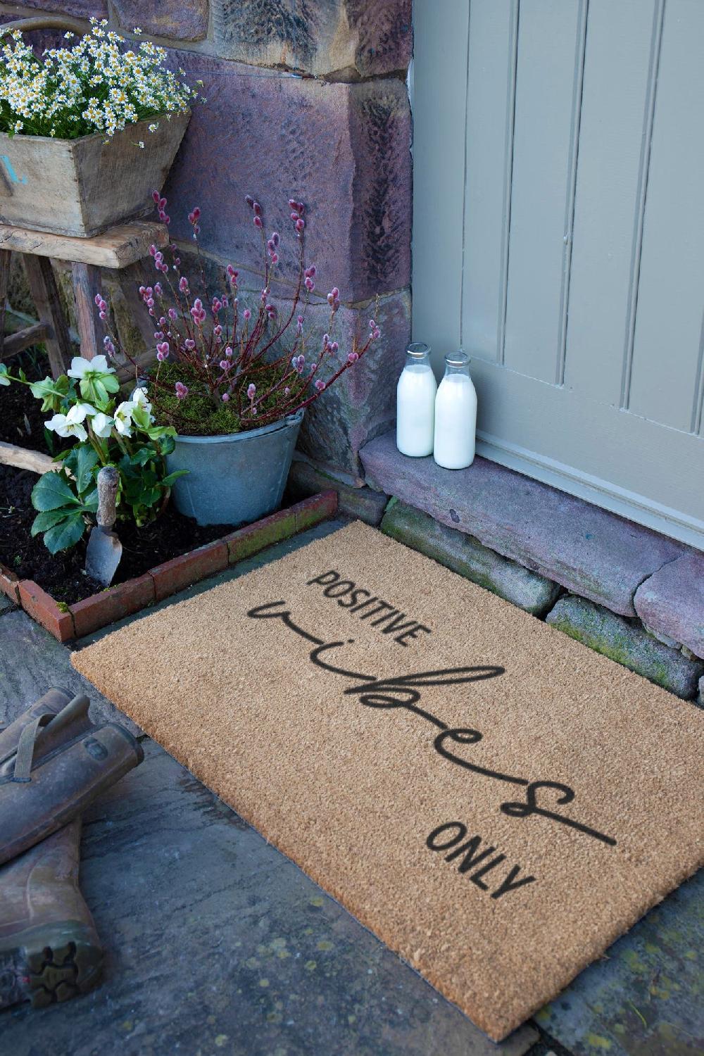 Artsy Doormats Positive Vibes Only Doormat (90 X 60cm)