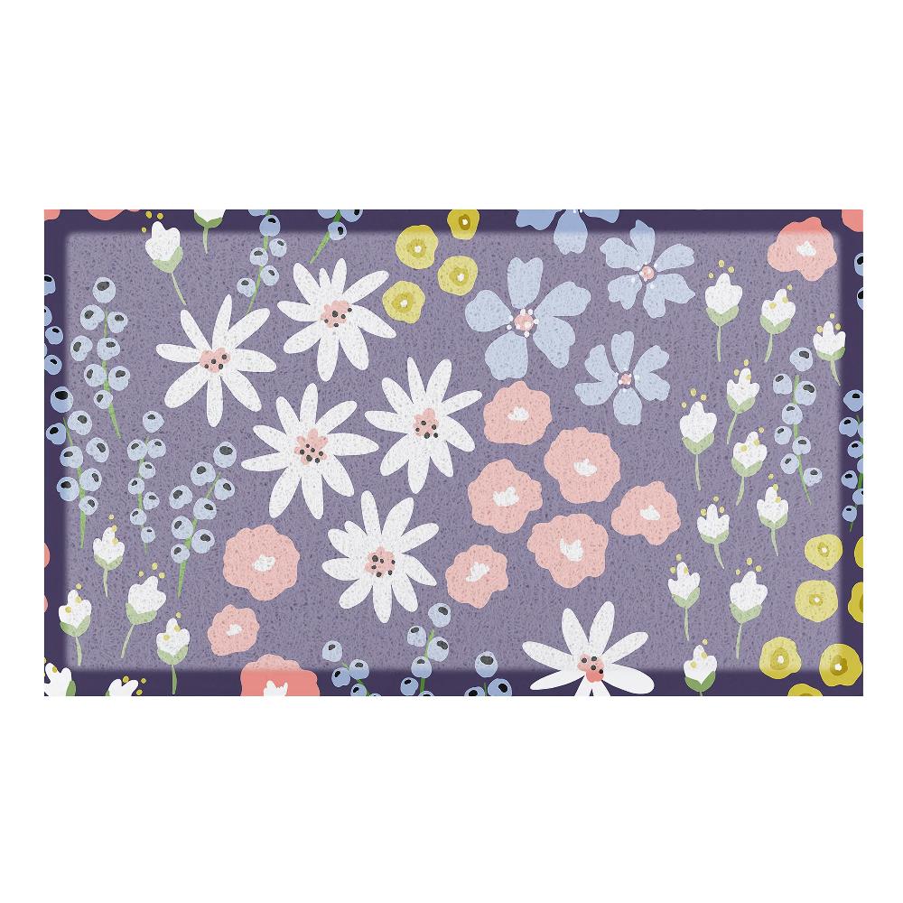 Artsy Doormats Purple Floral Pattern Doormat (70 X 40cm)