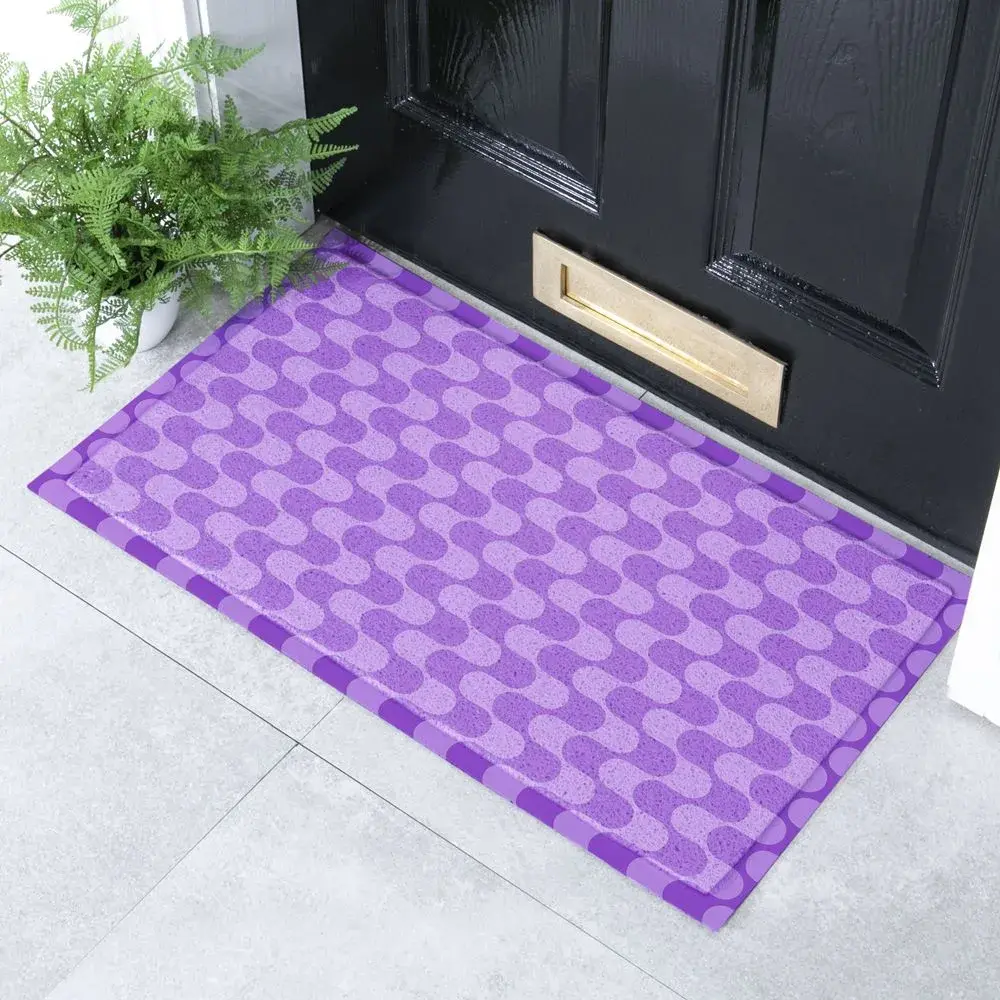 artsy doormats Purple Wavey Lines Indoor & Outdoor Doormat – 70x40cm