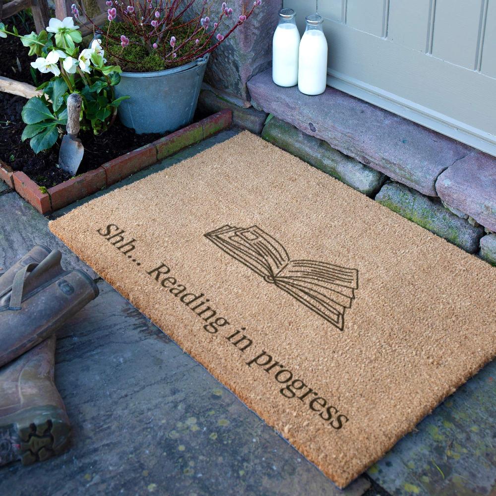 artsy doormats Reading In Progress Doormat (90 x 60cm)