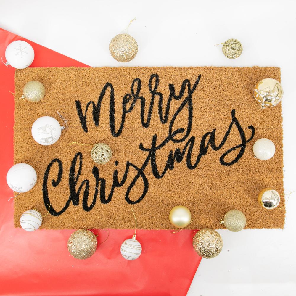 artsy doormats Scribbly Merry Christmas Doormat – 75 x 45cm