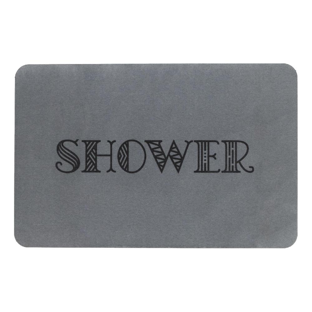 Artsy Doormats Shower Grey Anti-Slip Stone Bath Mat