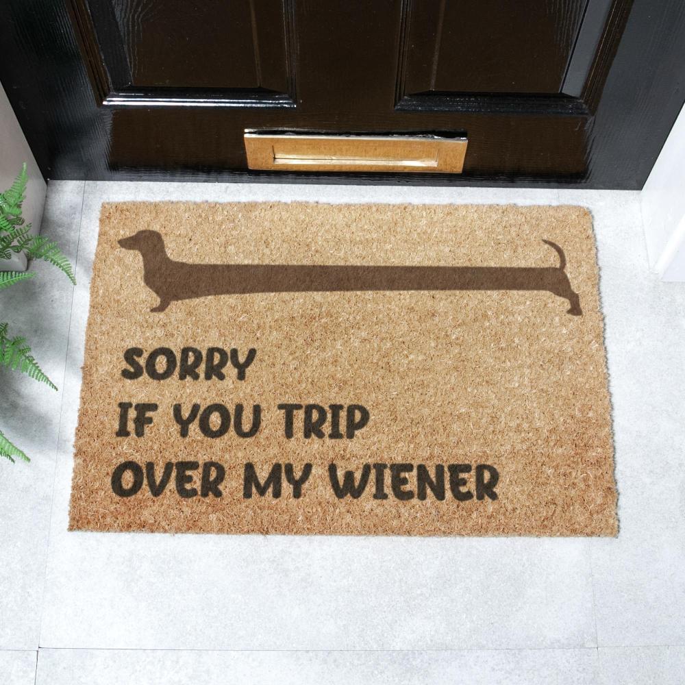 artsy doormats Sorry If You Trip Over My Wiener Doormat (60 x 40cm)