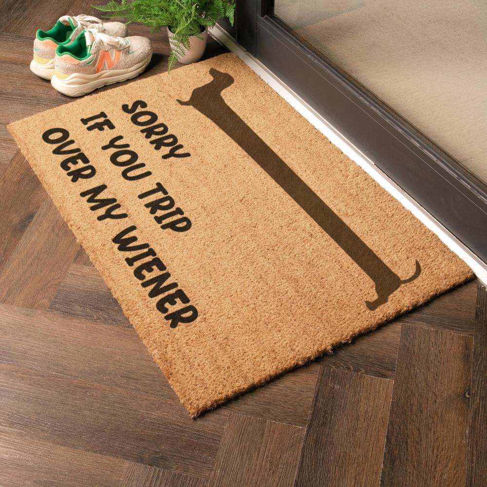 Artsy Doormats Sorry If You Trip Over My Wiener Doormat (90 X 60cm)