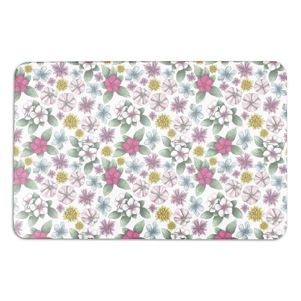 Artsy Doormats Spring Joy White Non Slip Stone Bath Mat