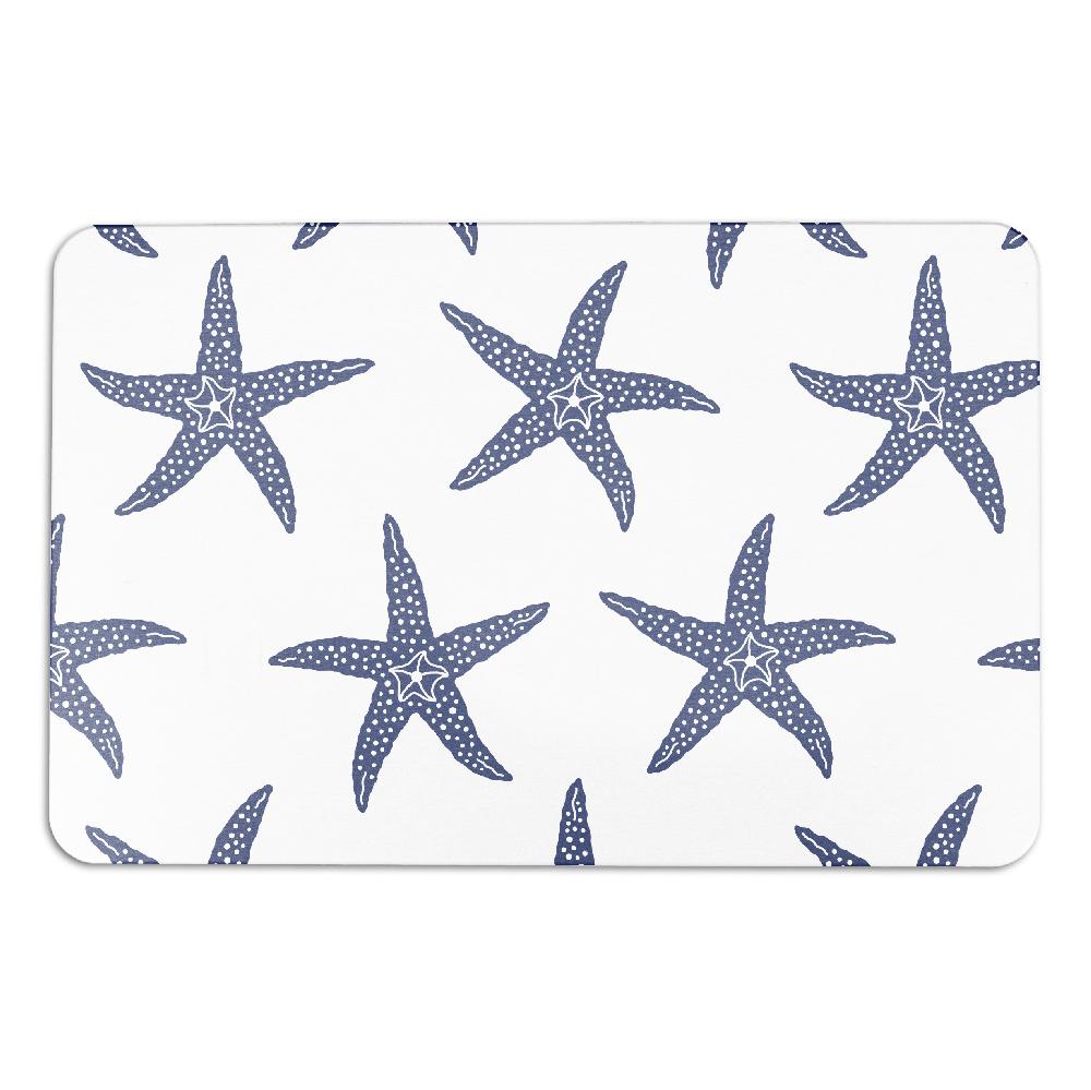 Artsy Doormats Starfish White Non Slip Stone Bath Mat