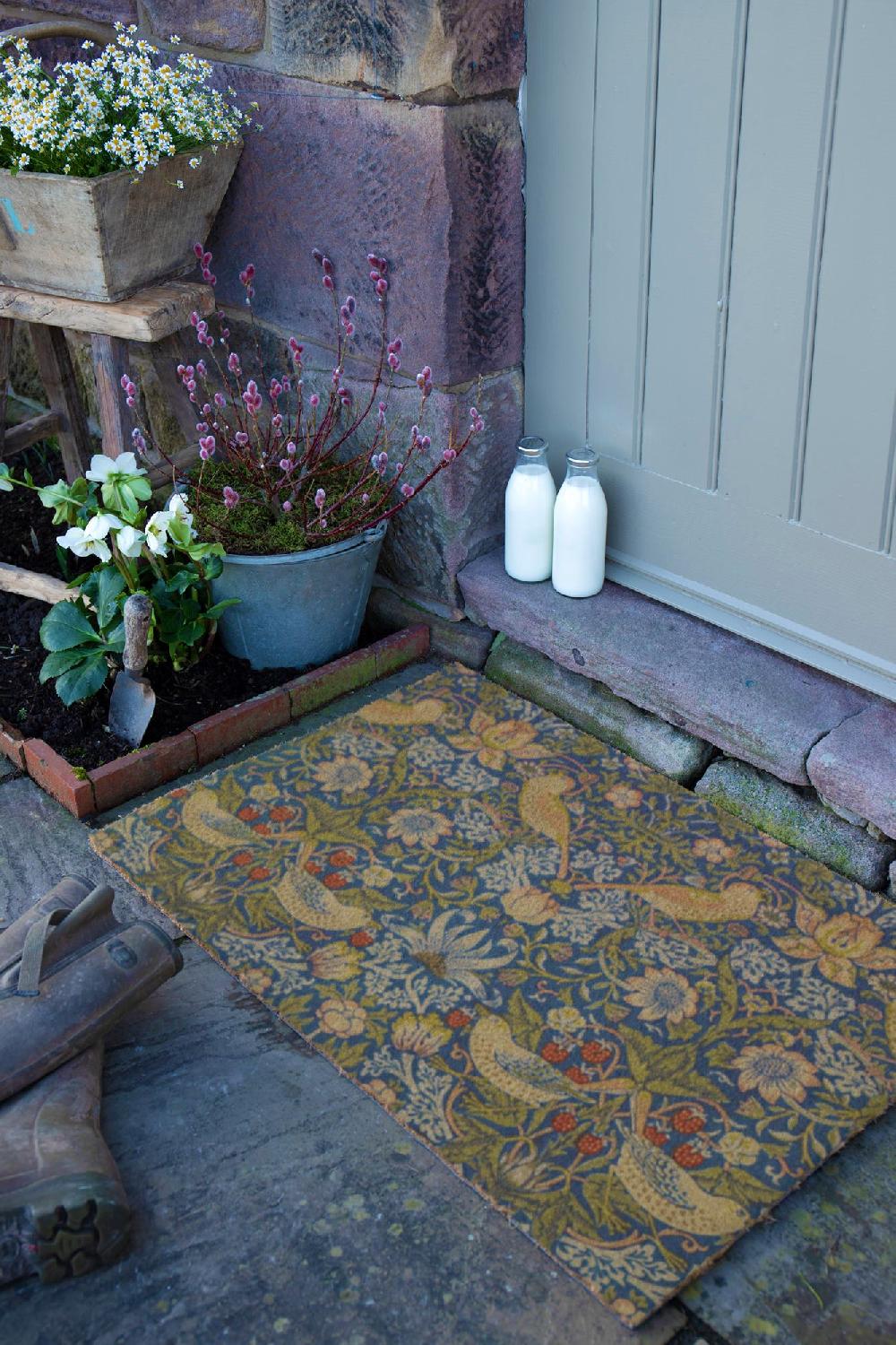 Artsy Doormats Strawberry Thief William Morris Doormat (90 X 60cm)