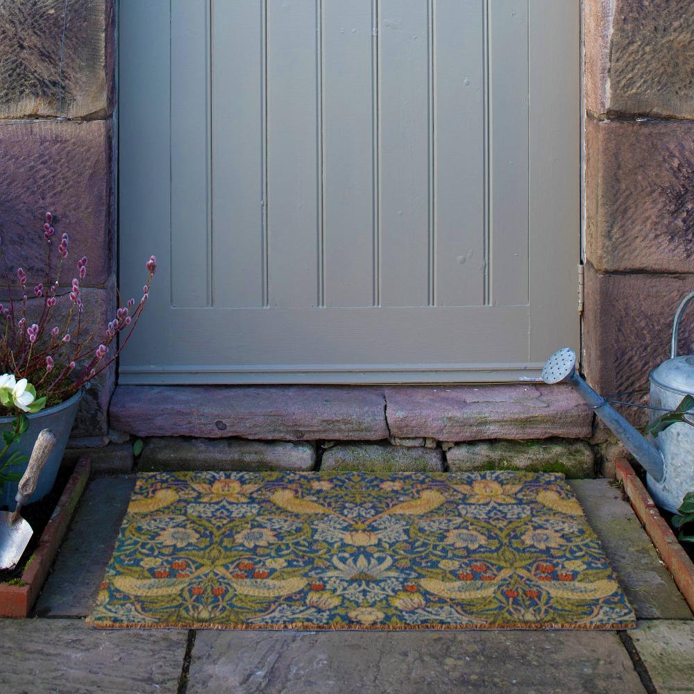Artsy Doormats Strawberry Thief William Morris Doormat (90 X 60cm)