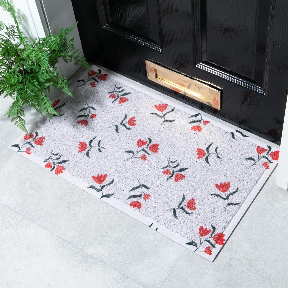 artsy doormats Stylised Tulip Floral Doormat x Hannah Maria Designs