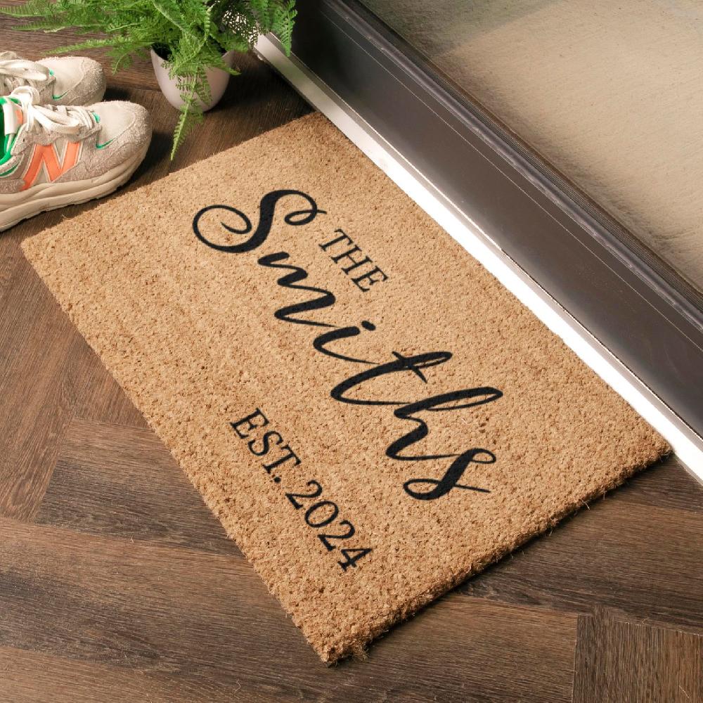 Artsy Doormats The Family Name Est. Year Personalised Doormat (60 X 40cm)