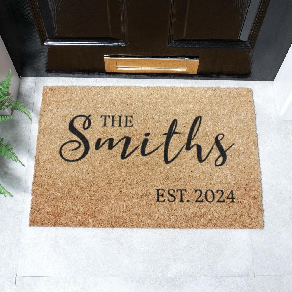 artsy doormats The Family Name Est. Year Personalised Doormat (60 x 40cm)