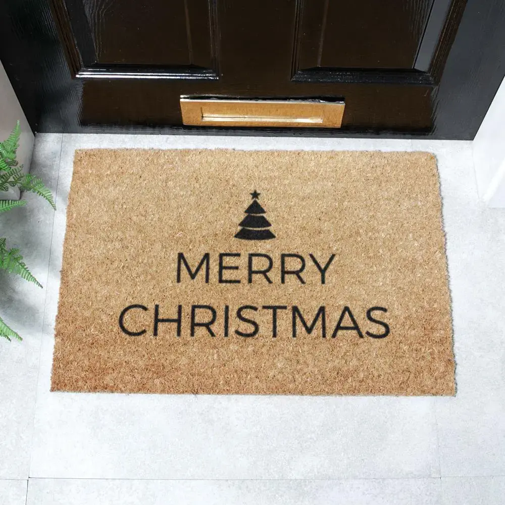 Artsy Doormats Traditional Merry Christmas Greeting Doormat