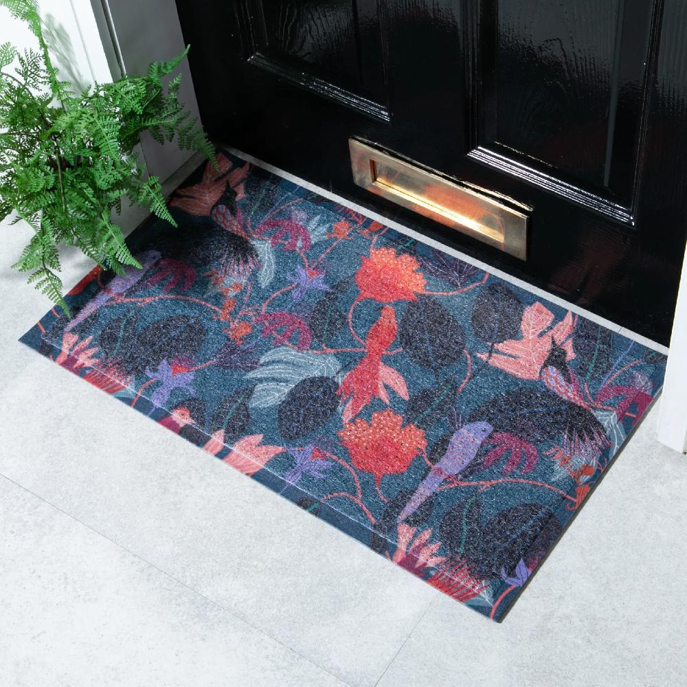 artsy doormats True Creation Teal Doormat x Rachel Parker