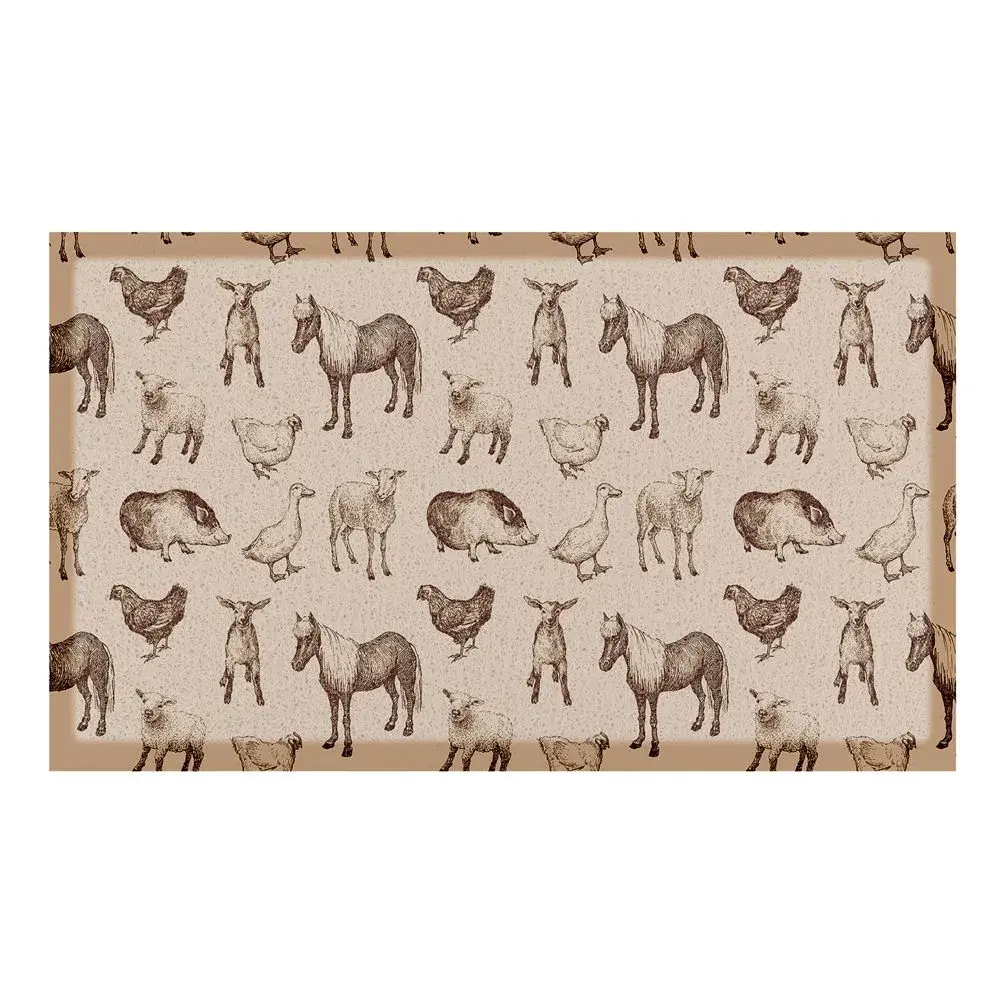 Artsy Doormats Vintage Farm Animals Indoor & Outdoor Doormat – 70x40cm