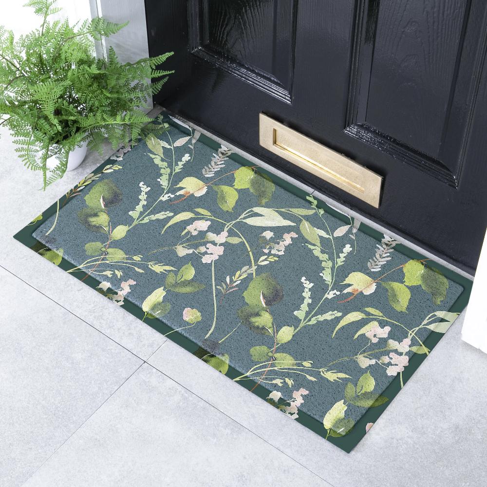 Artsy Doormats Watercolour Leaves Doormat (70 X 40cm)