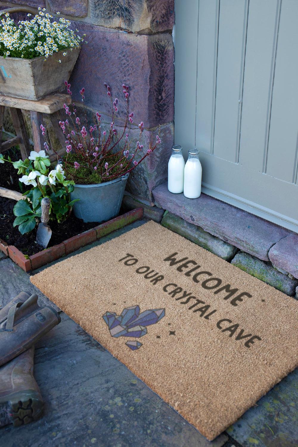 Artsy Doormats Welcome To Our Crystal Cave Doormat (90 X 60cm)