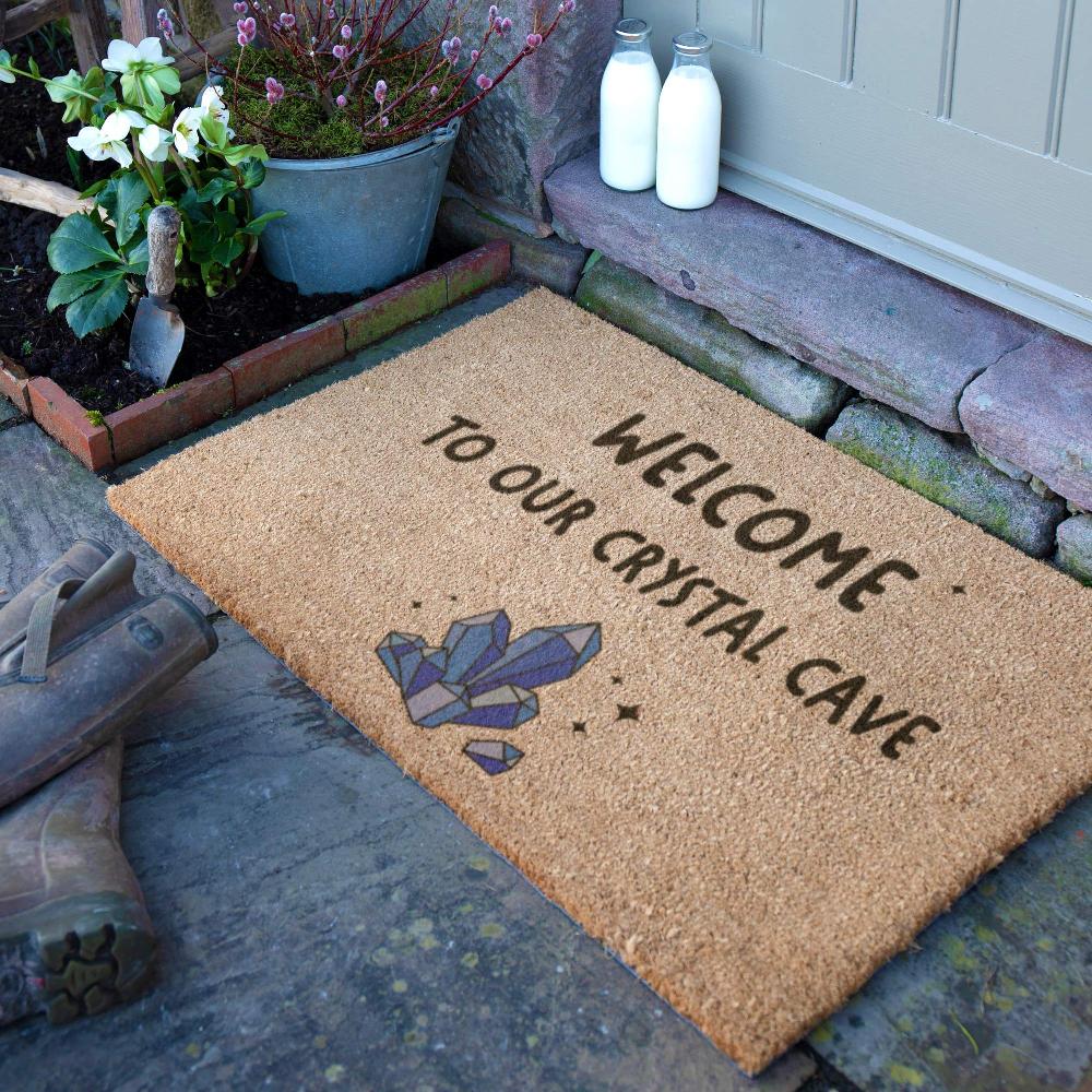 artsy doormats Welcome To Our Crystal Cave Doormat (90 x 60cm)
