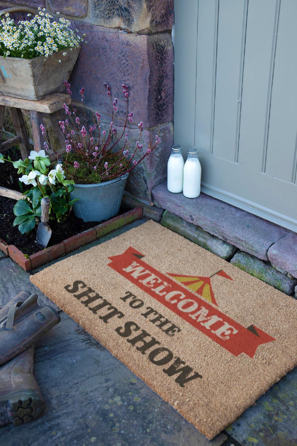 Artsy Doormats Welcome To The Shit Show Doormat (90 X 60cm)