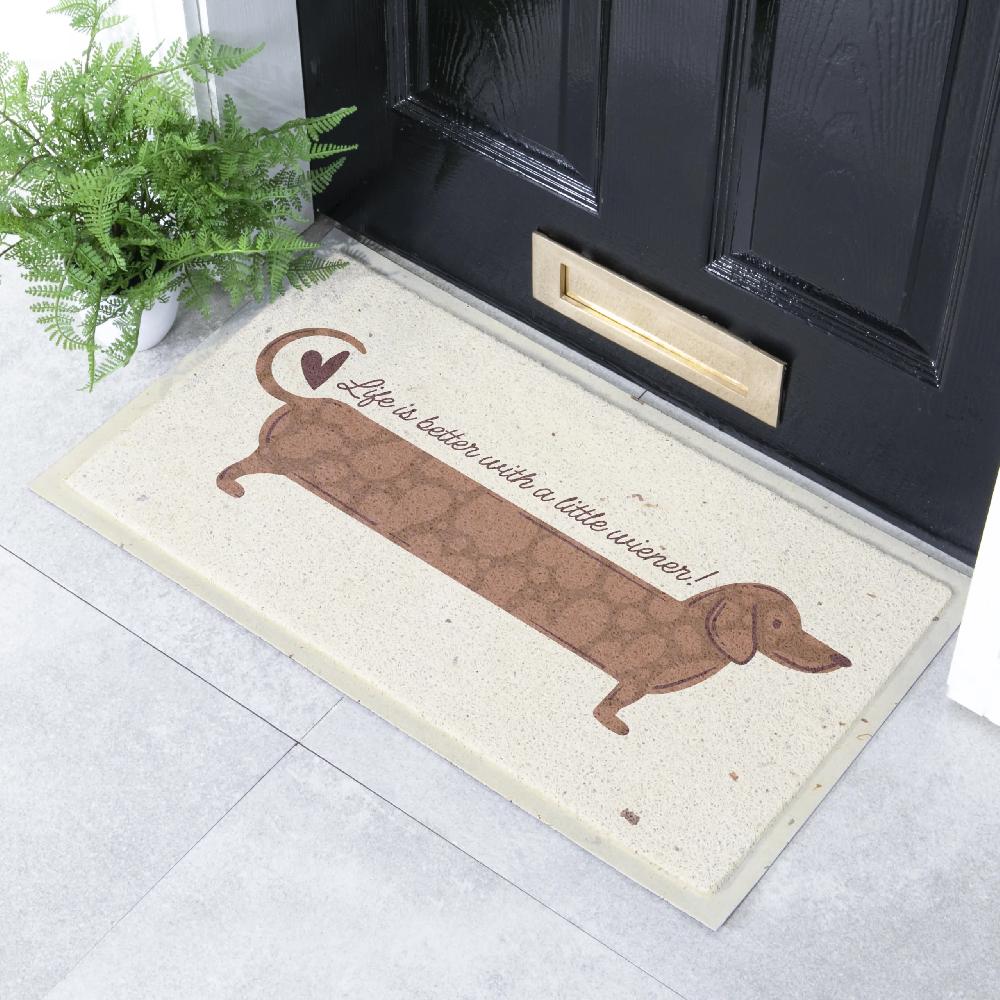 artsy doormats Wiener Sausage Dog Indoor & Outdoor Doormat – 70x40cm