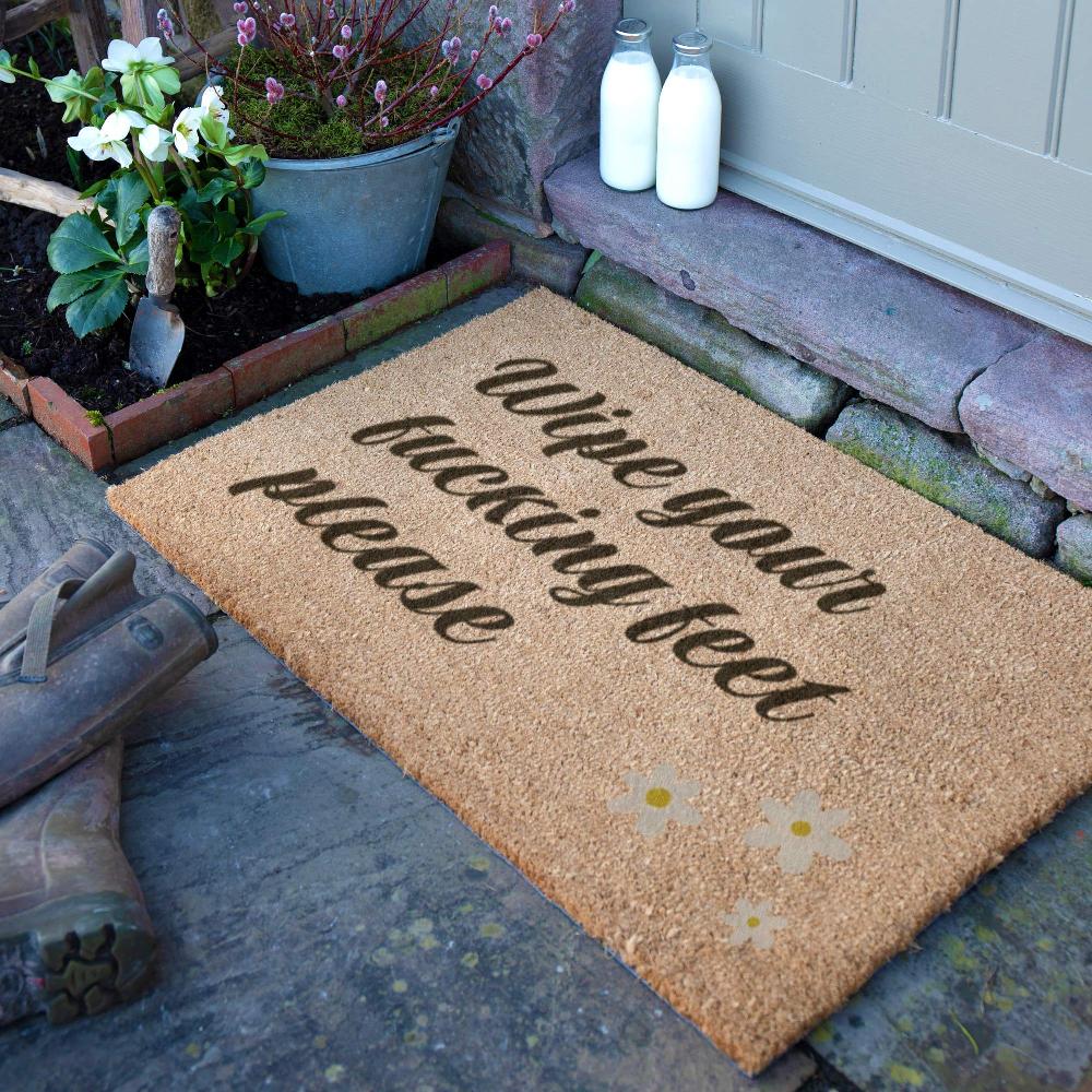 artsy doormats Wipe your f*cking feet please Doormat (90 x 60cm)
