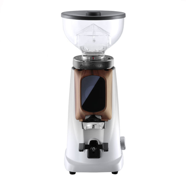ascaso AllGround All Purpose Home Coffee Grinder - White w/ Walnut