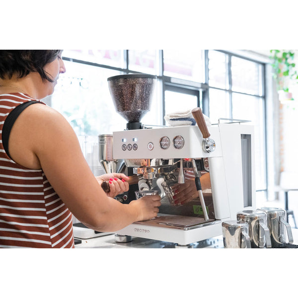 Ascaso Baby T Plus Automatic 1 Group Espresso Machine With Thermodynamic Technology 120V (White)