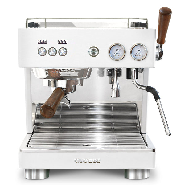 ascaso Baby T Plus Automatic 1 Group Espresso Machine with Thermodynamic Technology 120V (White)
