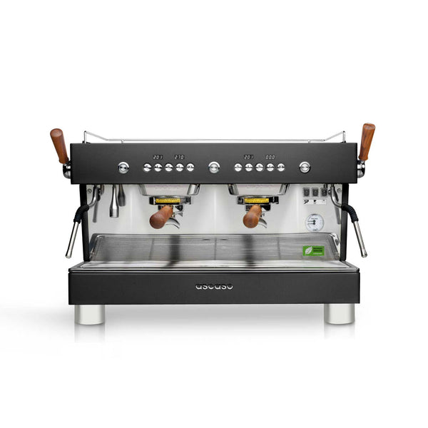 ascaso Barista T Plus Automatic 2 Group Espresso Machine with Thermodynamic Technology (Black)